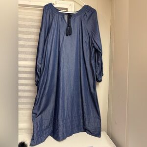 Blue Long Sleeve Dress